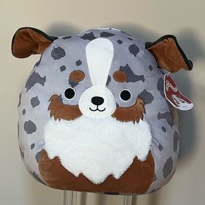 Raylor Valentine Gray Brown White Australian Shepard  Dog 16” Squishmallow 2022